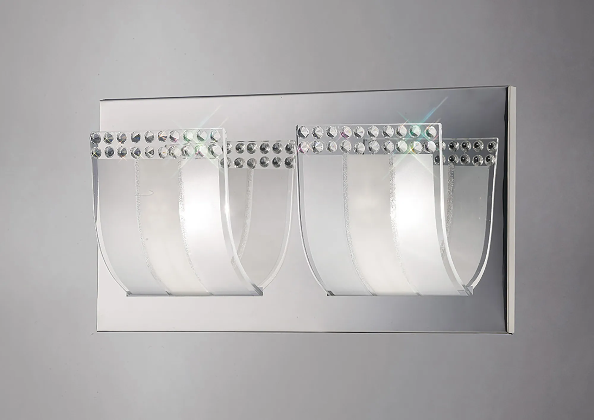 Charis Crystal Wall Lights Diyas Flush Crystal Wall Lights